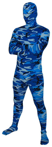 Blue Winter Camo Full Body Suit